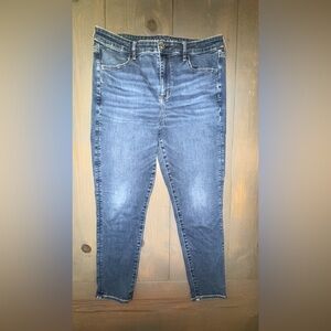 American Eagle Outfitters Blue Skinny Jeans High-Rise Tapered